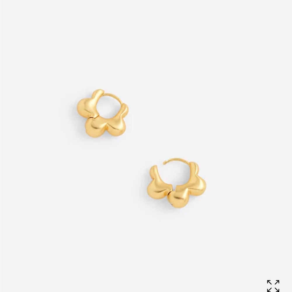 Madewell floral huggie hoops